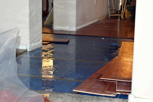 Professional Water Damage Restoration technician working in Dinuba, CA